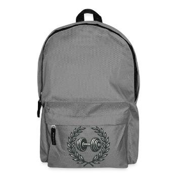 Motif d’haltères - Sac à dos - gris éléphant - Devant