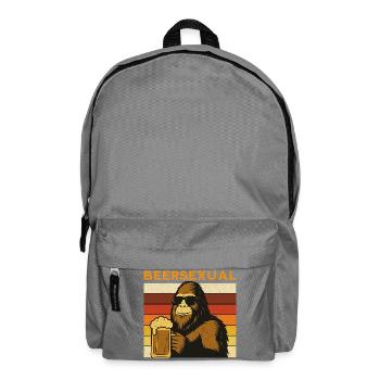 Beersexual, Vintage Beer Humor - Backpack - elephant grey - Front