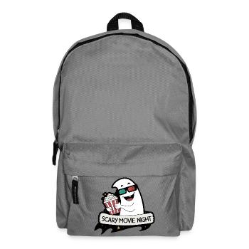 Night Horror Popcorn Cartoon - Backpack - elephant grey - Front