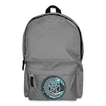 Mondschein-Wald-Pentagramm - Rucksack - Mittelgrau - Vorne