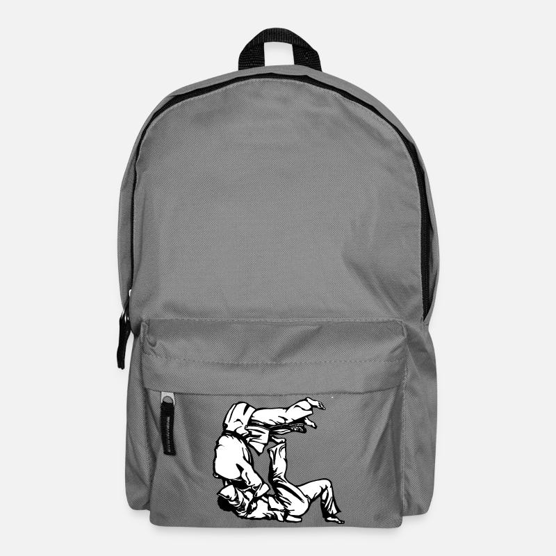 Judo Tomoe Nage Design mit Judokas - Rucksack - Mittelgrau