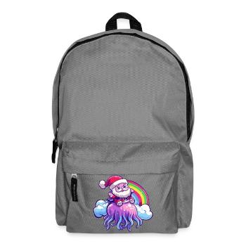 Qualle Weihnachtsmann Weihnachten - Rucksack - Mittelgrau - Vorne
