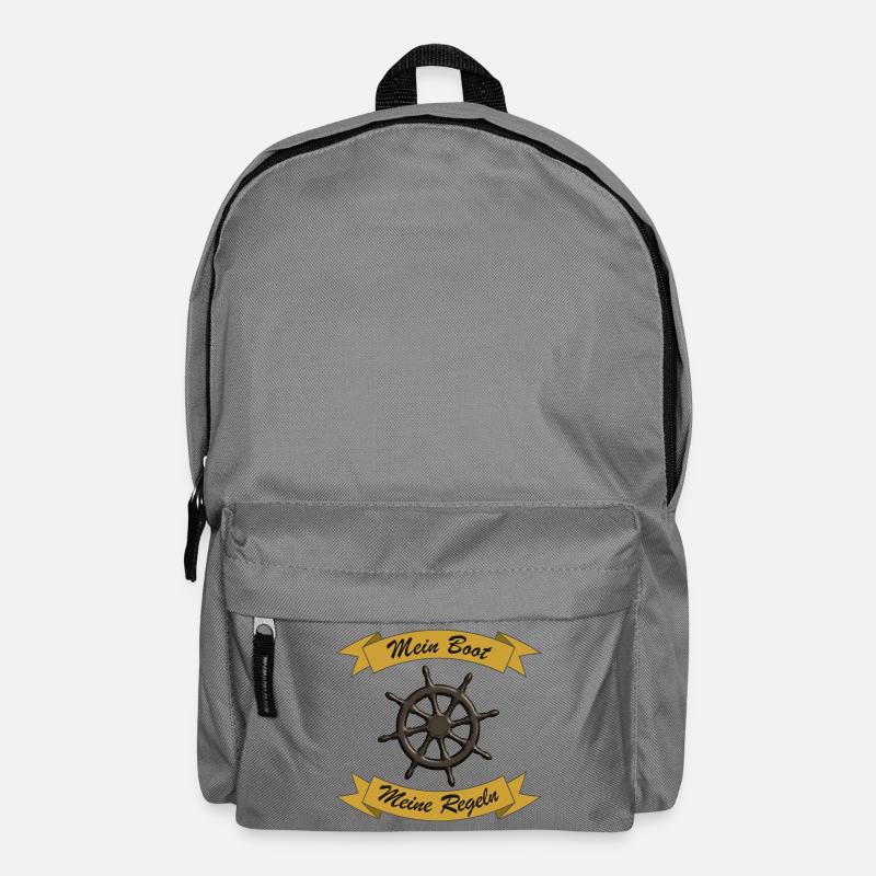 My Boat, My Rules - Skipper Fun Gift - Backpack - elephant grey
