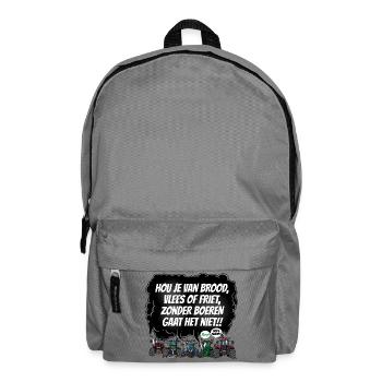 Boerenprotest_tshirt_NL - Rucksack - Mittelgrau - Vorne