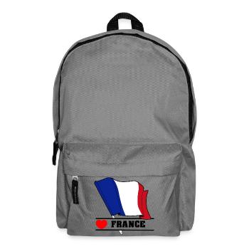 Cœur du drapeau français - Sac à dos - gris éléphant - Devant