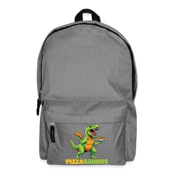 Pizzasaurus Dinosaur Pizza Lover Funny  - Backpack - elephant grey - Front