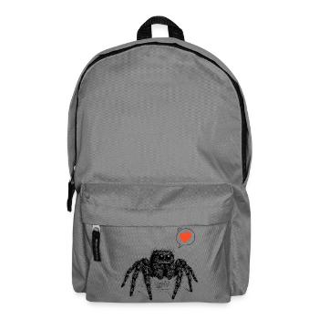 Araignée sauteuse avec le cœur - Sac à dos - gris éléphant - Devant