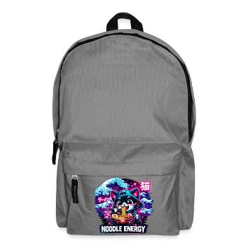 Chats Ramen Nouilles Anime japonais Manga Kawaii - Sac à dos - gris éléphant - Devant