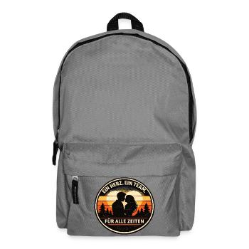 Ein Herz ein Team für alle Zeiten - Rucksack - Mittelgrau - Vorne