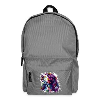 Dog Dog Portrait - Backpack - elephant grey - Front