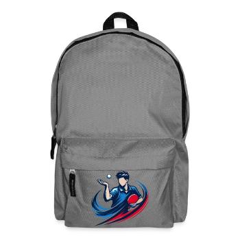 Tischtennis Aufschlag Shirt Ping Pong Spieler - Rucksack - Mittelgrau - Vorne
