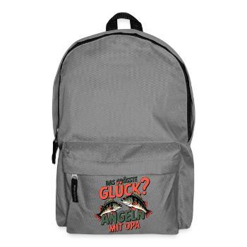 Opa & Enkel Angeln - Rucksack - Mittelgrau - Vorne