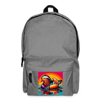 Mandarin duck - Backpack - elephant grey - Front