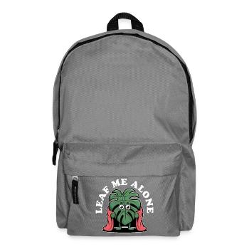 Lass mich in Ruhe Monstera Held, Blatt mit Umhang - Rucksack - Mittelgrau - Vorne