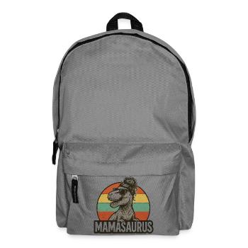 Mamasaurus Mama Mutter Geschenkidee Humor Lustig - Rucksack - Mittelgrau - Vorne