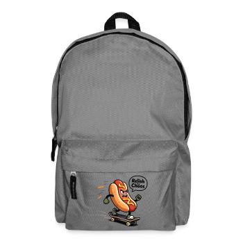 Furious Hot Dog – Humor Street Food Chaos - Rucksack - Mittelgrau - Vorne