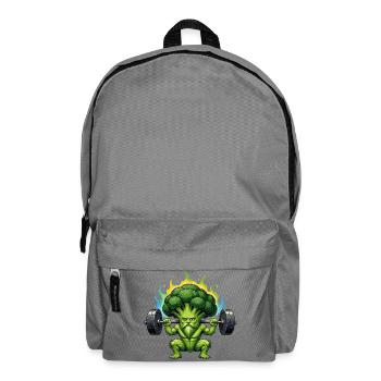 Power broccoli: Bold vegetable body - Backpack - elephant grey - Front