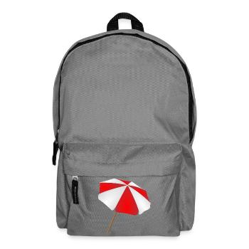 Parasol rouge blanc - Sac à dos - gris éléphant - Devant