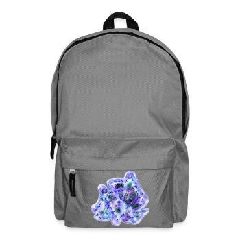 Flux cellulaire de nébuleuse bleu violet - Sac à dos - gris éléphant - Devant