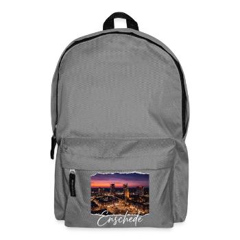 Enschede Abendpanorama Script - Rucksack - Mittelgrau - Vorne