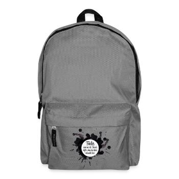 Fehler sind nur der Beweis – Lustiges Statement - Rucksack - Mittelgrau - Vorne
