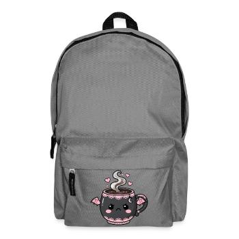 Kawaii Grusel-Tasse mit Flügeln - Rucksack - Mittelgrau - Vorne