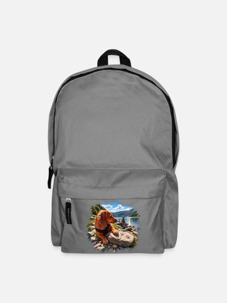 Dackel See Naturidyll - Rucksack - Mittelgrau