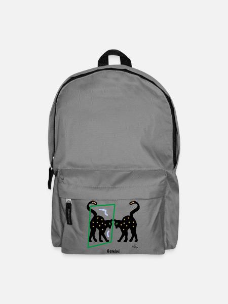 Sternzeichen-Bild Zwilling, Abstraktion - Rucksack - Mittelgrau
