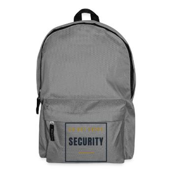 Security Stempel Retro - Ordner Sicherheit - Rucksack - Mittelgrau - Vorne