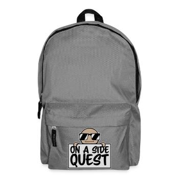On A Side Quest Gaming Adventure Spruch Logo Text - Rucksack - Mittelgrau - Vorne