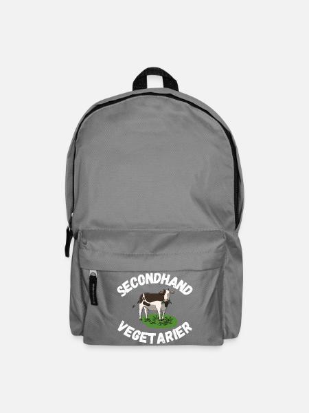 Secondhand Vegetarier Kuh - Rucksack - Mittelgrau