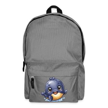 Kuschelbaby Wal im Wasserspiel - Rucksack - Mittelgrau - Vorne