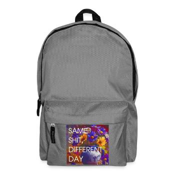 Bunte Blüten vs Alltag - Rucksack - Mittelgrau - Vorne