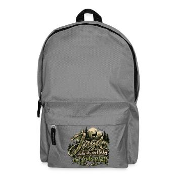 Jäger/in Jagd Leidenschaft Hobby Natur Tiere Wald - Rucksack - Mittelgrau - Vorne