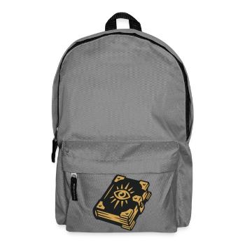 Zauberbuch Auge Magie Wappen - Rucksack - Mittelgrau - Vorne