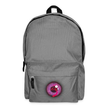 Neonauge: Leuchtende Irisstruktur - Rucksack - Mittelgrau - Vorne