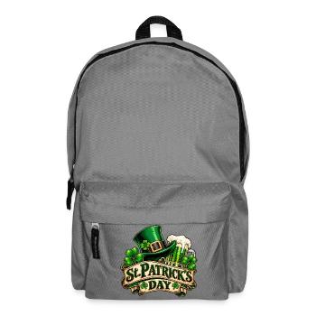 St Patrick's Day – Kleeblatt & Bier - Rucksack - Mittelgrau - Vorne