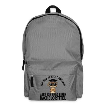Bachelortitel Will nicht angeben Bachelorabschluss - Rucksack - Mittelgrau - Vorne