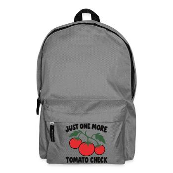 Tomatenanbausucht – lustiges Gartenzitat - Rucksack - Mittelgrau - Vorne