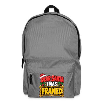 Dear Santa I Was Framed - Rucksack - Mittelgrau - Vorne