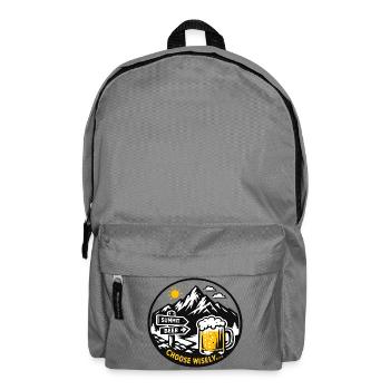 Bier am Berggipfel - Rucksack - Mittelgrau - Vorne