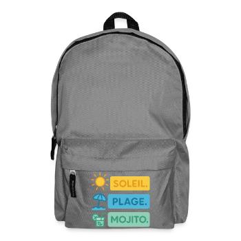 été drôle Soleil, plage, bonne humeur Outfit été - Sac à dos - gris éléphant - Devant