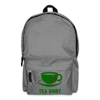 Teehemd – Wortspiel mit ruhiger Teetasse - Rucksack - Mittelgrau - Vorne
