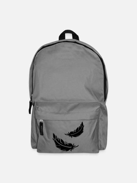 Deux plumes volantes - Sac à dos - gris éléphant