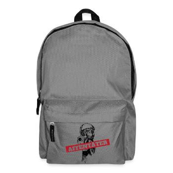 Affe mit Waffe und zielt - Rucksack - Mittelgrau - Vorne