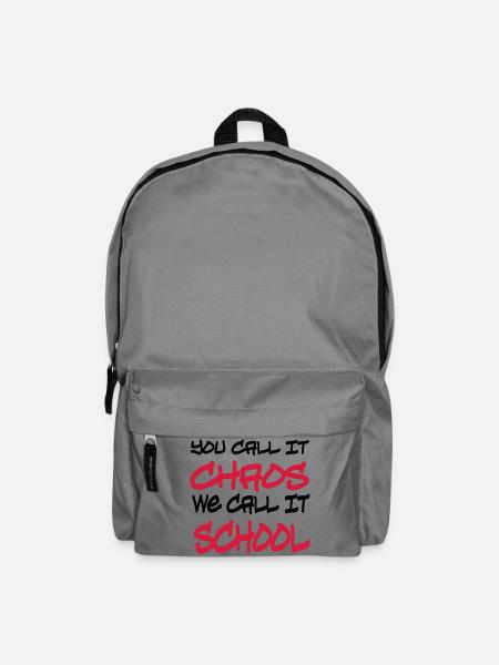 École - Sac à dos - gris éléphant