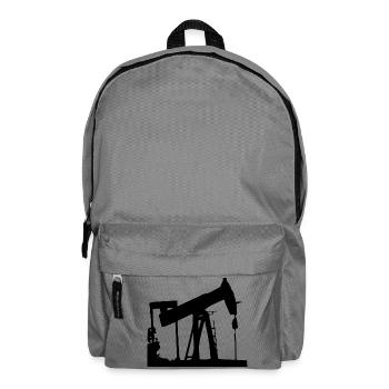 benzin gas tankstelle petrol station oil productio - Rucksack - Mittelgrau - Vorne
