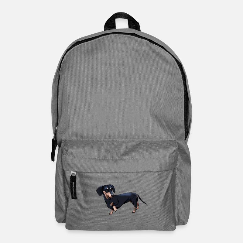 Comic Dackel - Rucksack - Mittelgrau