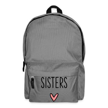 Sisters heart best friend sister love - Backpack - elephant grey - Front