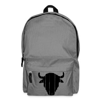 Vintage Buffalo Skull - Backpack - elephant grey - Front